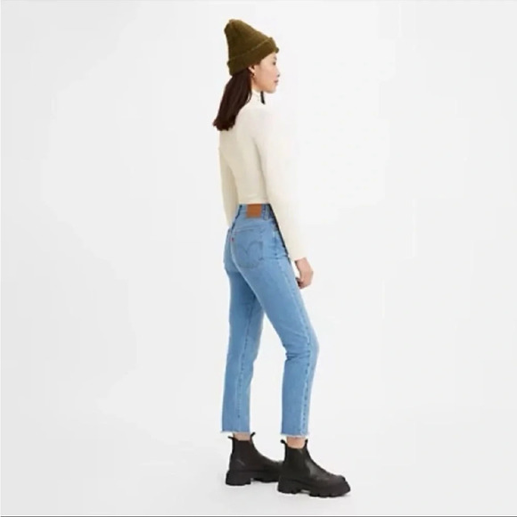 LEVI’S Premium Wedgie Rigid Denim Button Fly Jeans - Picture 2 of 14